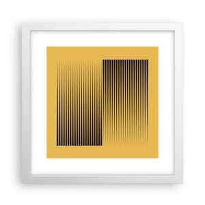 Poster in een witte lijst - Vierkant van tegenpolen - 30x30 cm