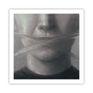 Poster - Zonder een woord - 60x60 cm