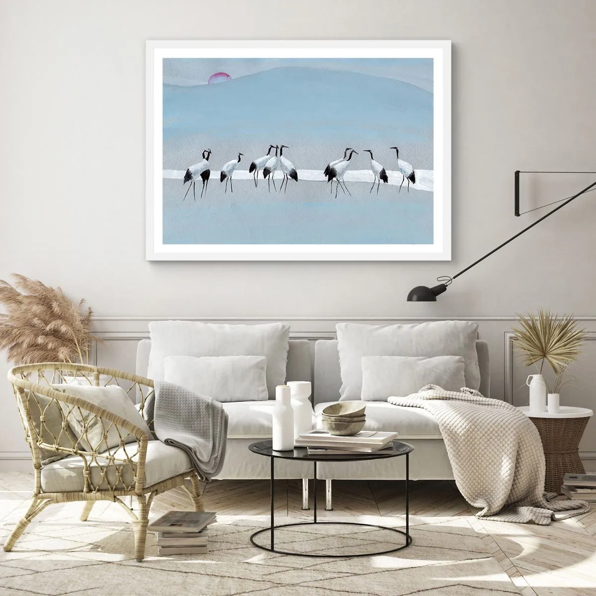 Poster in een witte lijst - Na een warme dag - 91x61 cm