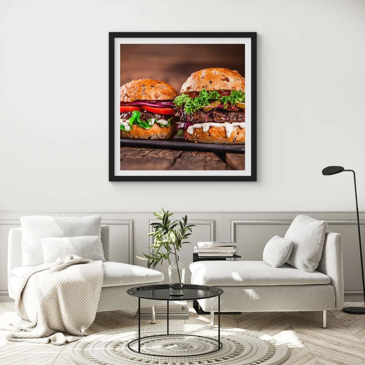 Poster in een zwarte lijst - Amerikaanse droom - 30x30 cm