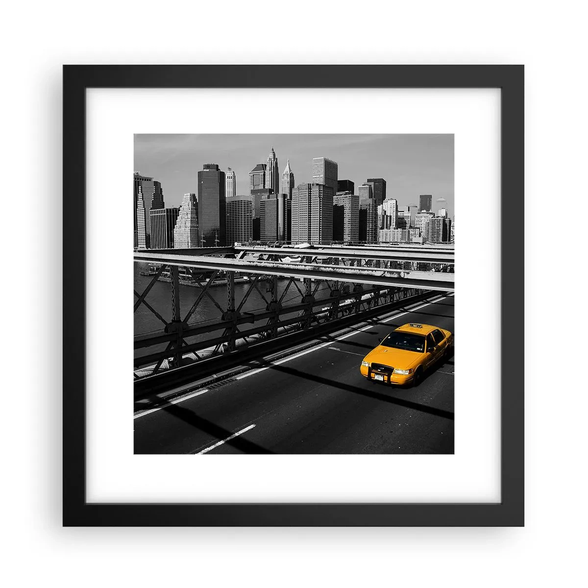 Poster in een zwarte lijst - De kleur van een grote stad - 30x30 cm