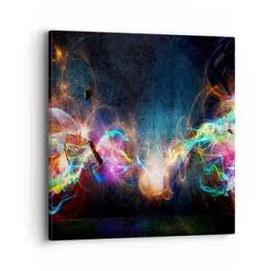 Schilderen op canvas - Met vreugde tegen het donker - 40x40 cm