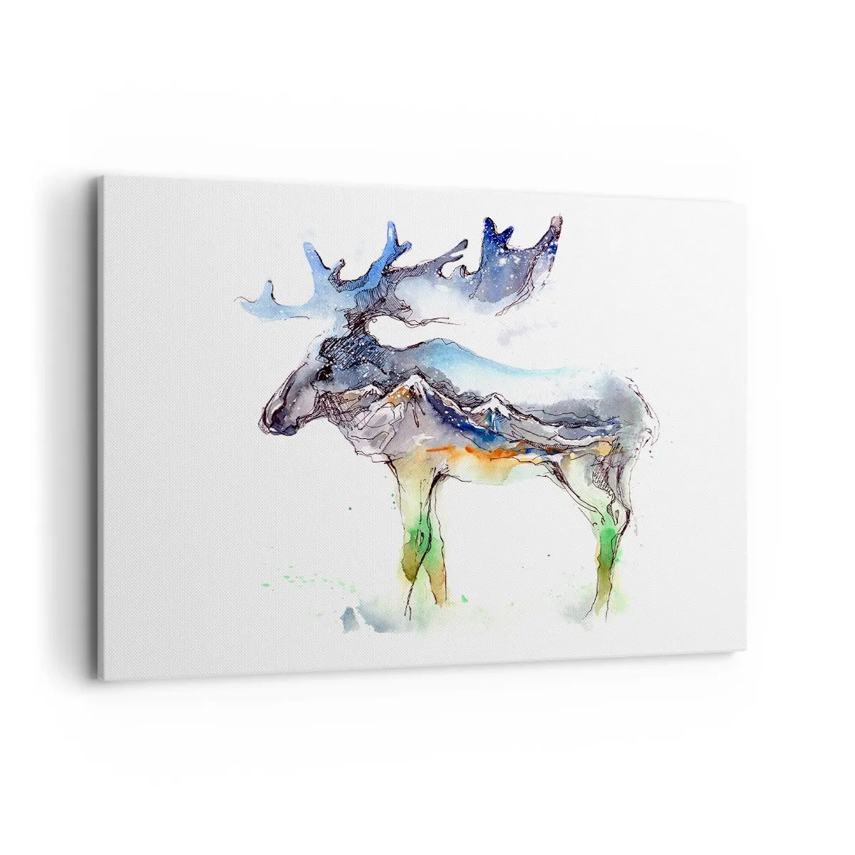 Schilderen op canvas - De held van een winters verhaal - 100x70 cm