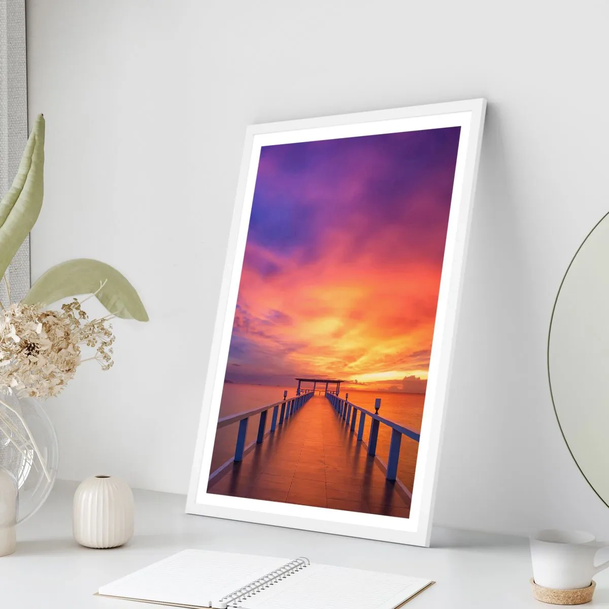 Poster in een witte lijst - Zonder einde - 50x70 cm