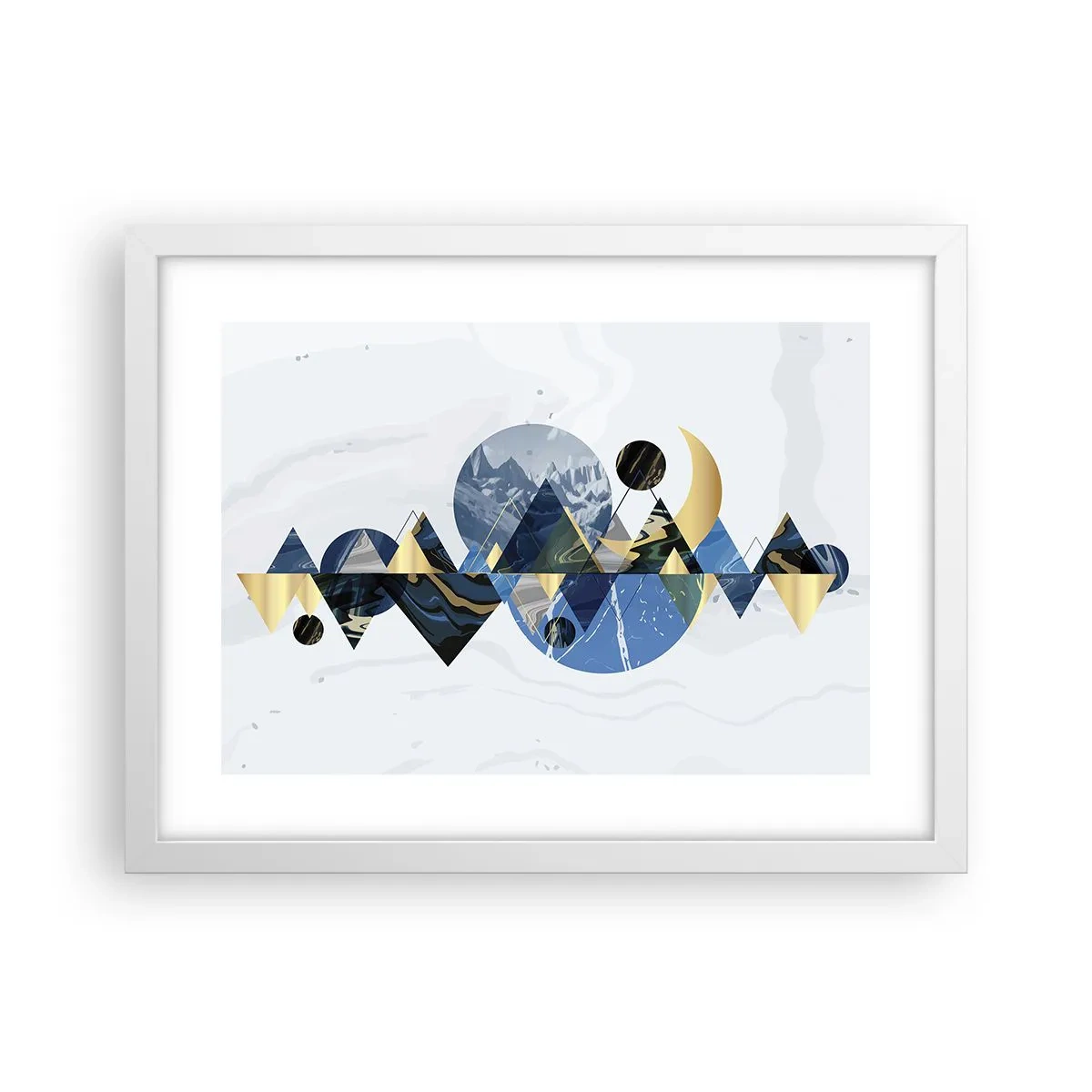 Poster in een witte lijst - Geometrisch landschap - 40x30 cm