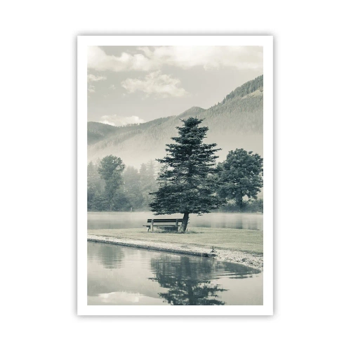 Poster - Het meer slaapt nog - 70x100 cm