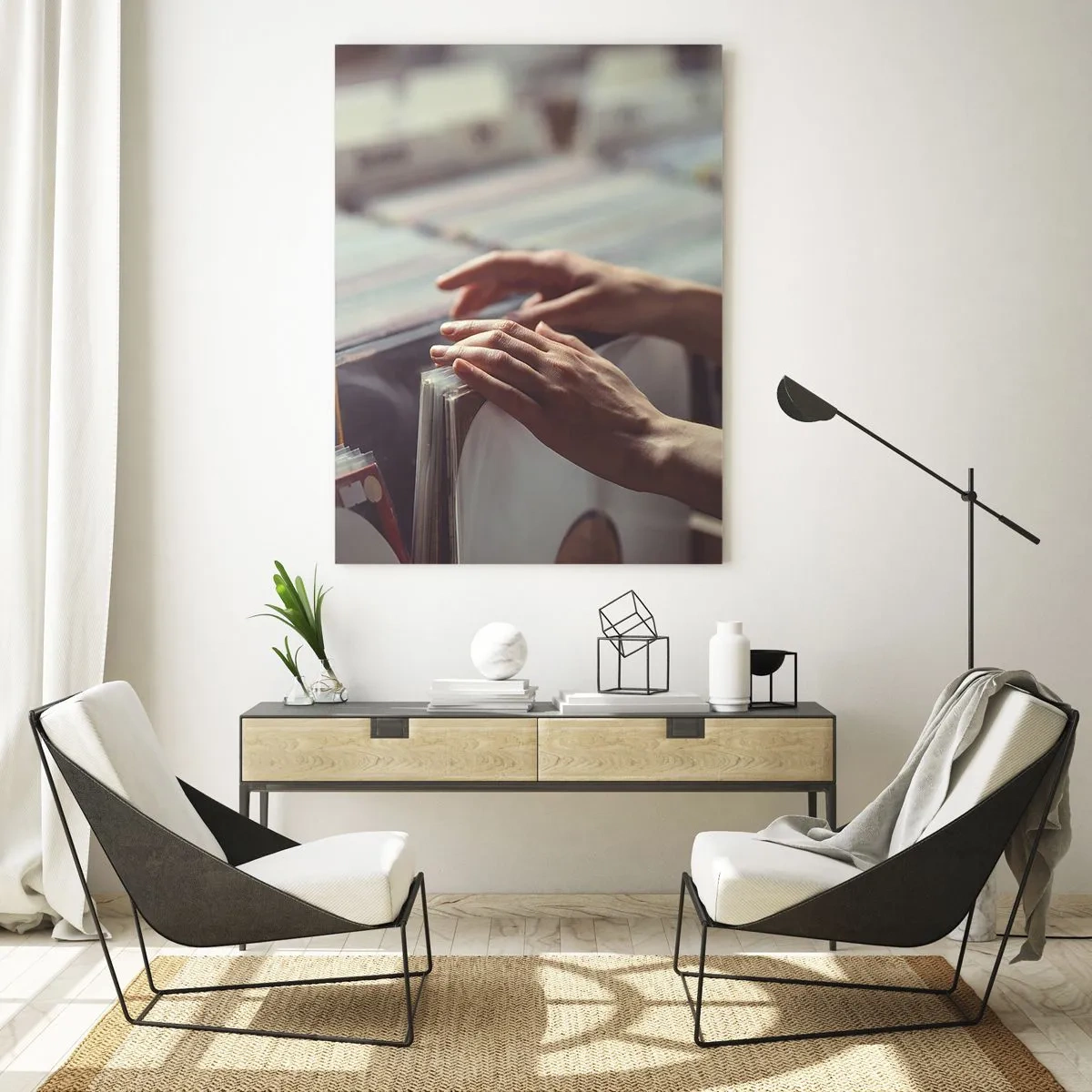 Schilderen op glas - Op zoek naar emoties - 80x120 cm