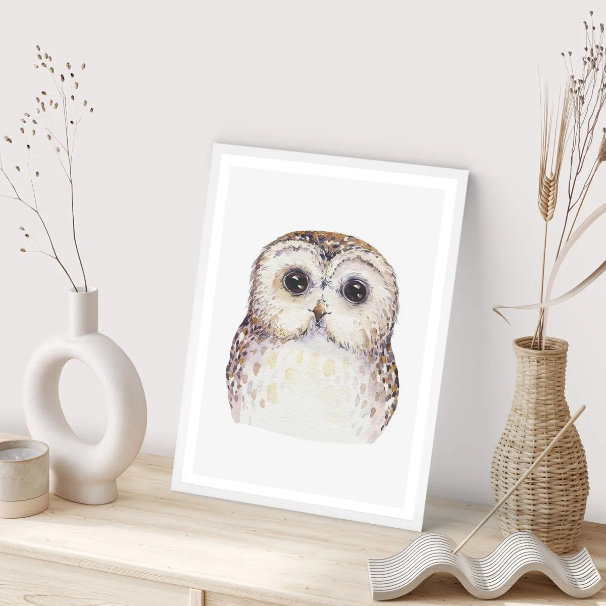 Poster in een witte lijst - Kijk in mijn ogen - 30x40 cm