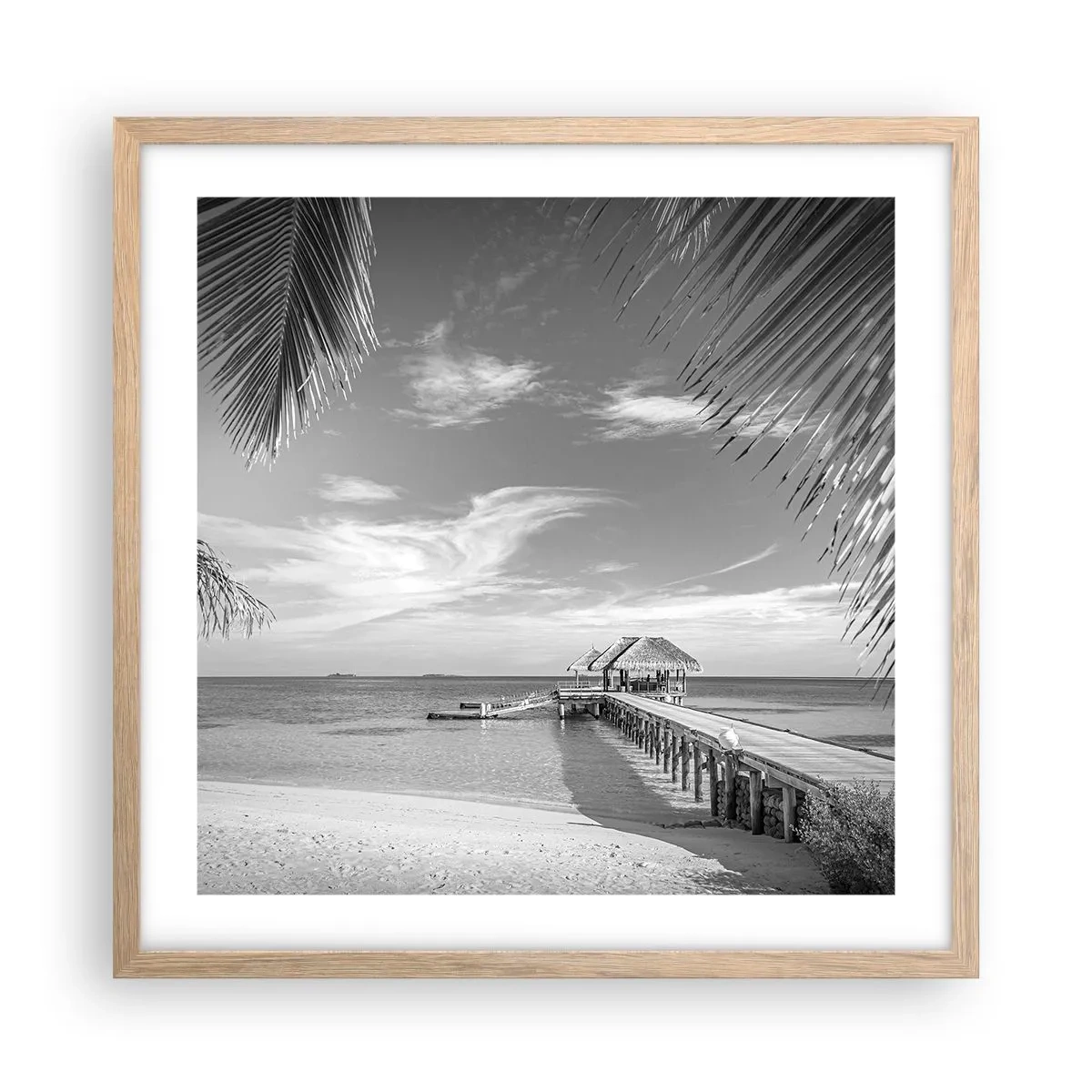 Een poster in een licht eiken lijst - Herinnering of droom? - 50x50 cm