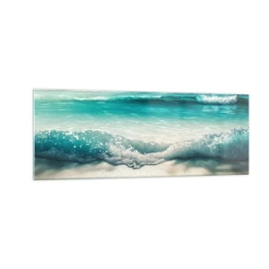 Schilderen op glas - De vrede van de oceaan - 140x50 cm