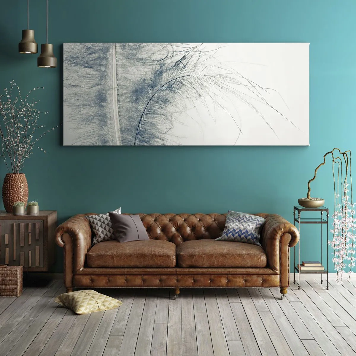 Schilderen op canvas - Het gefluister van de natuur - 100x40 cm