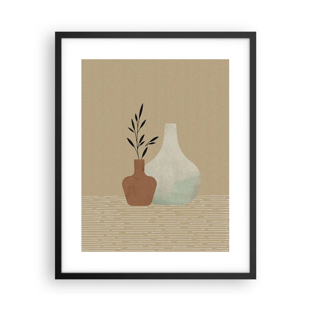 Poster in een zwarte lijst - De vaas en zijn idee - 40x50 cm