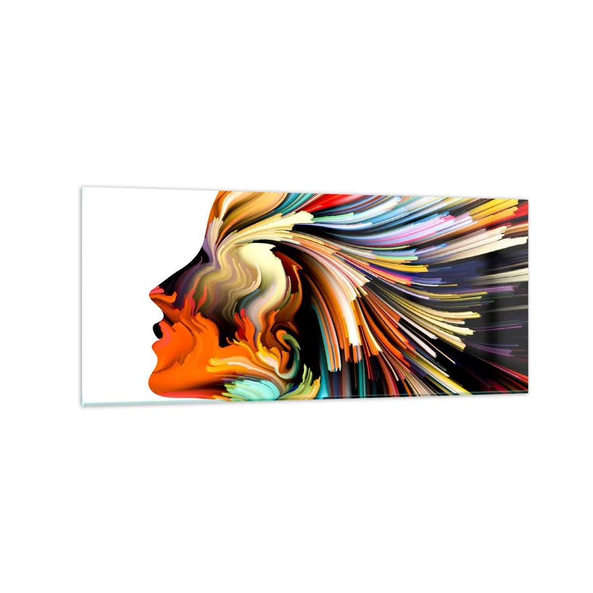 Schilderen op glas - Een explosie van verbeelding - 120x50 cm