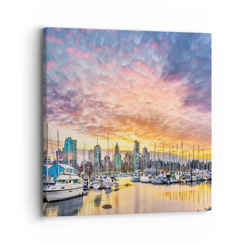 Schilderen op canvas - De stad van duizend zeelieden - 30x30 cm