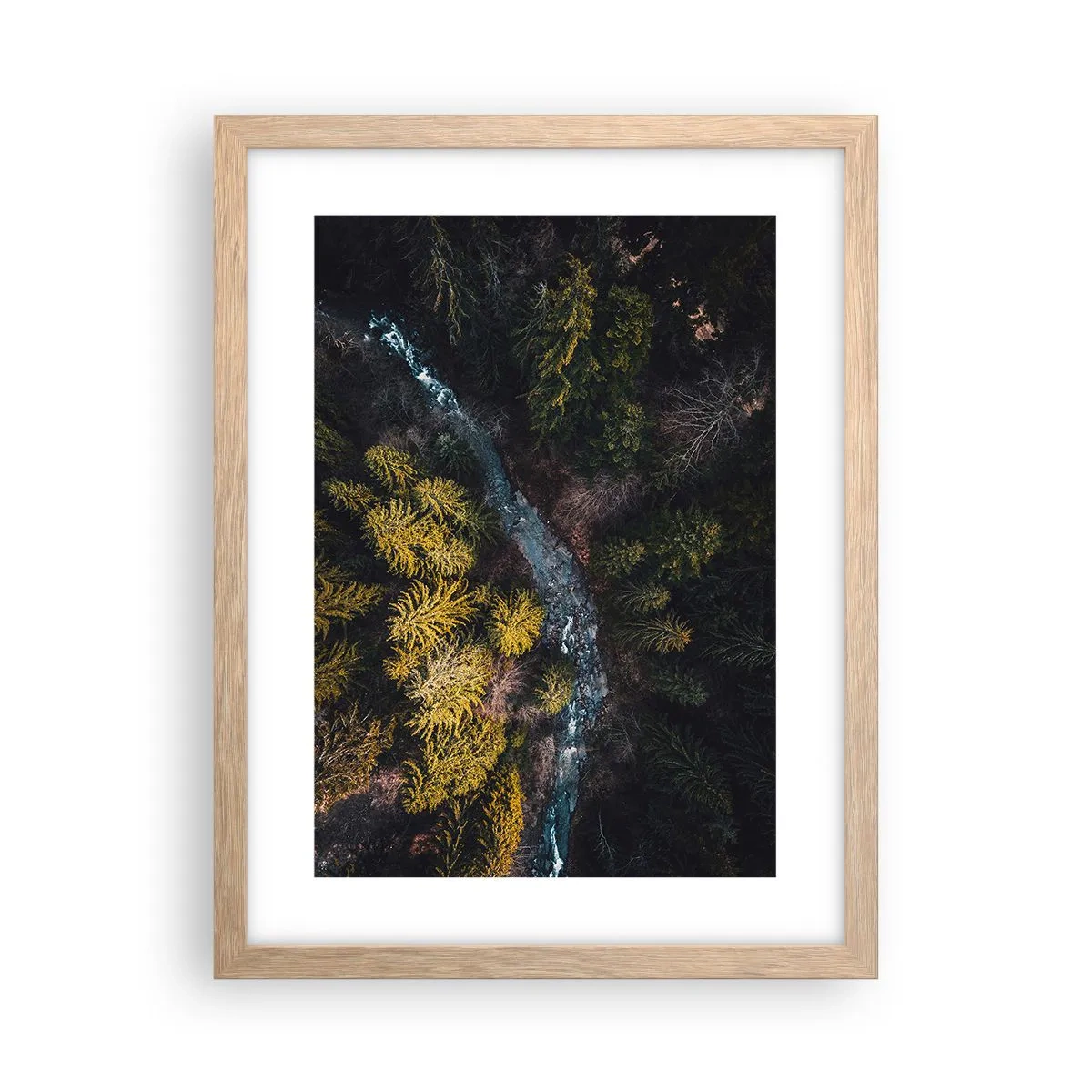 Een poster in een licht eiken lijst - Snel, sneller en sneller - 30x40 cm