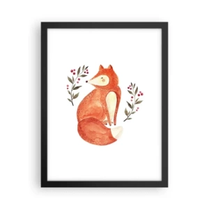 Poster in een zwarte lijst - Kleine roodharige - 30x40 cm