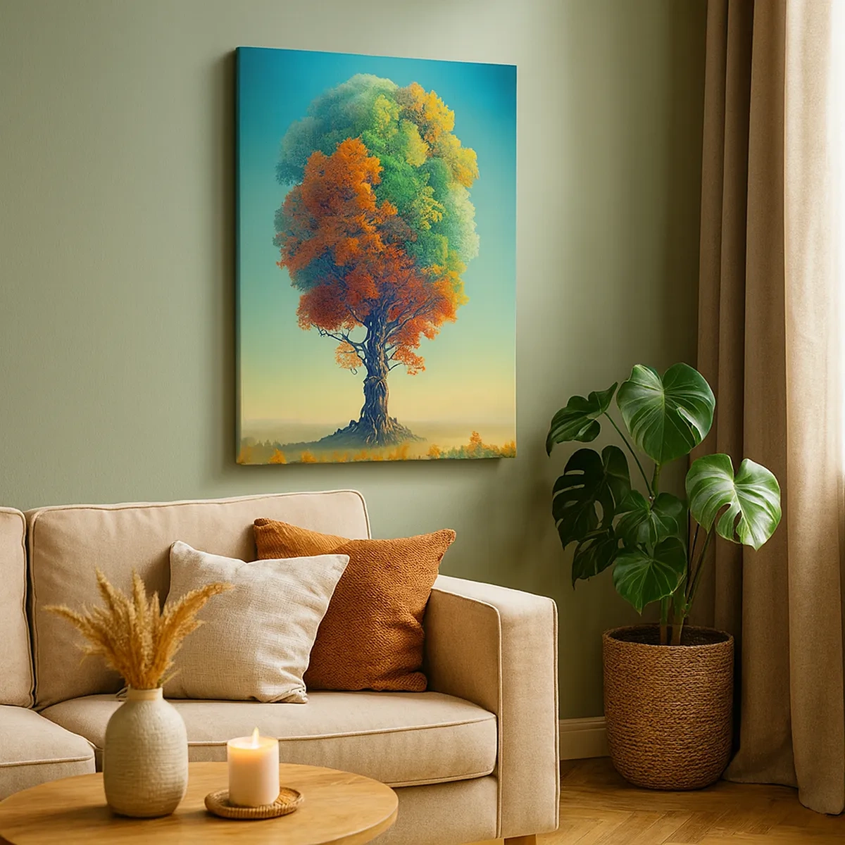 Schilderen op canvas - Eik – de vader van de natuur - 50x70 cm