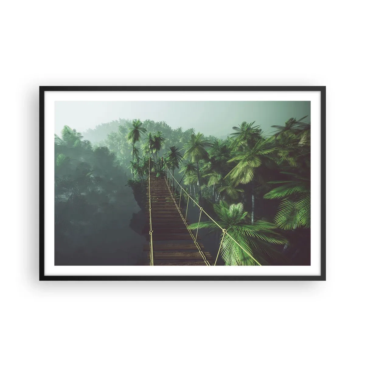 Poster in een zwarte lijst - Over de branding van groen - 91x61 cm