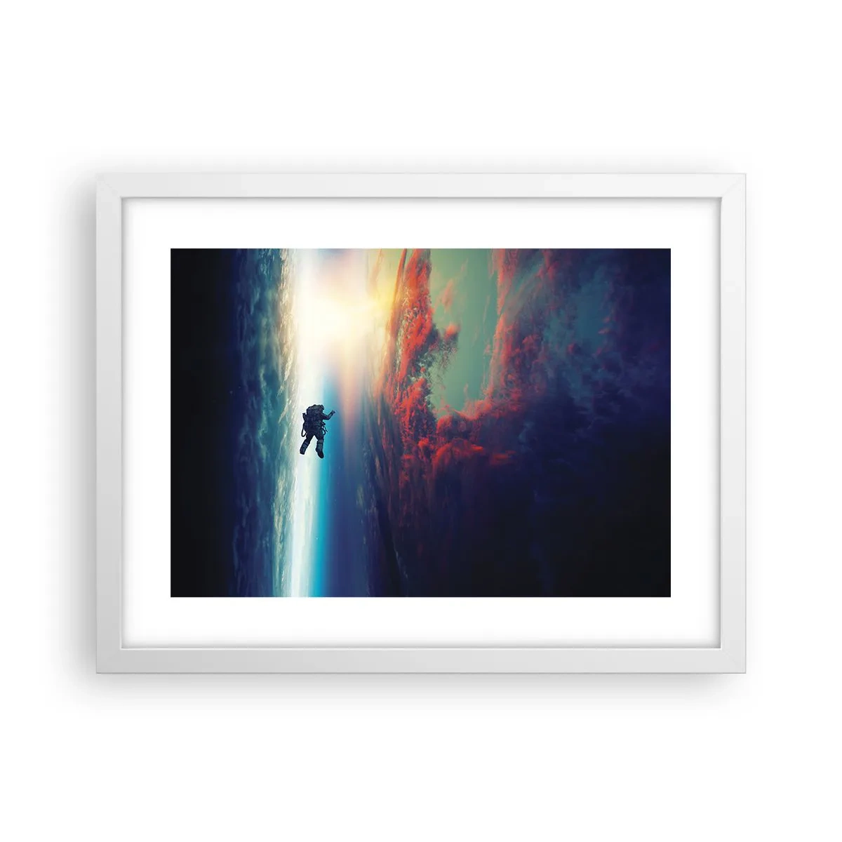Poster in een witte lijst - Ga het universum tegemoet - 40x30 cm