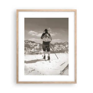 Een poster in een licht eiken lijst - En de bergen blijven onveranderd - 40x50 cm