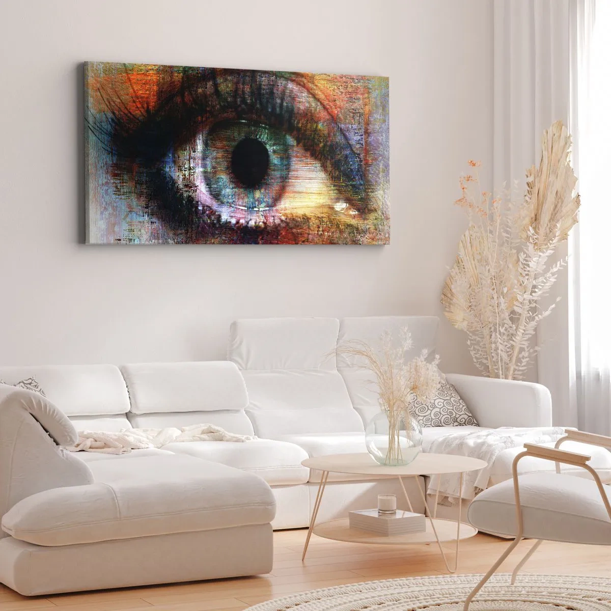Schilderen op canvas - Je kunt in de ziel kijken - 90x30 cm