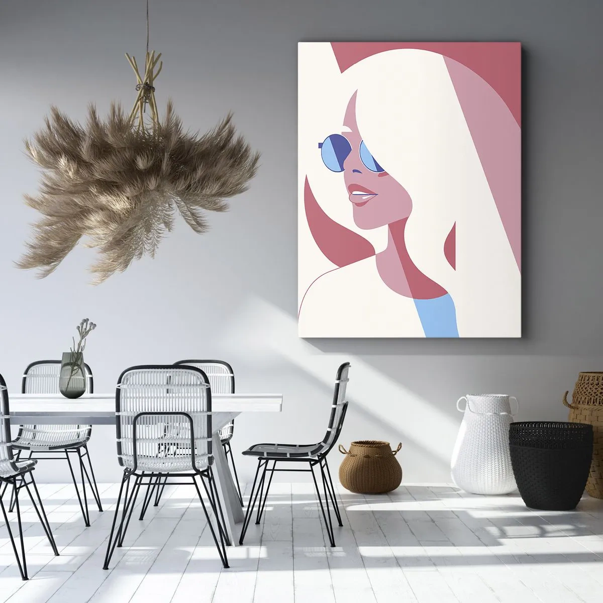 Schilderen op canvas - Het was een blondine... - 55x100 cm