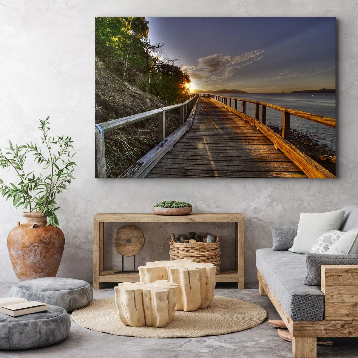 Schilderen op canvas - Ga, blijf naar de zon gaan - 100x70 cm