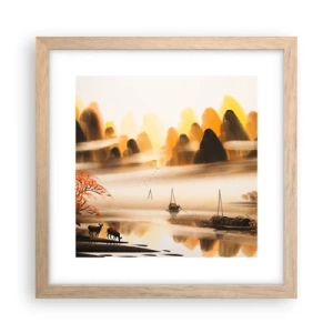 Een poster in een licht eiken lijst - Verder dan het Verre Oosten - 30x30 cm