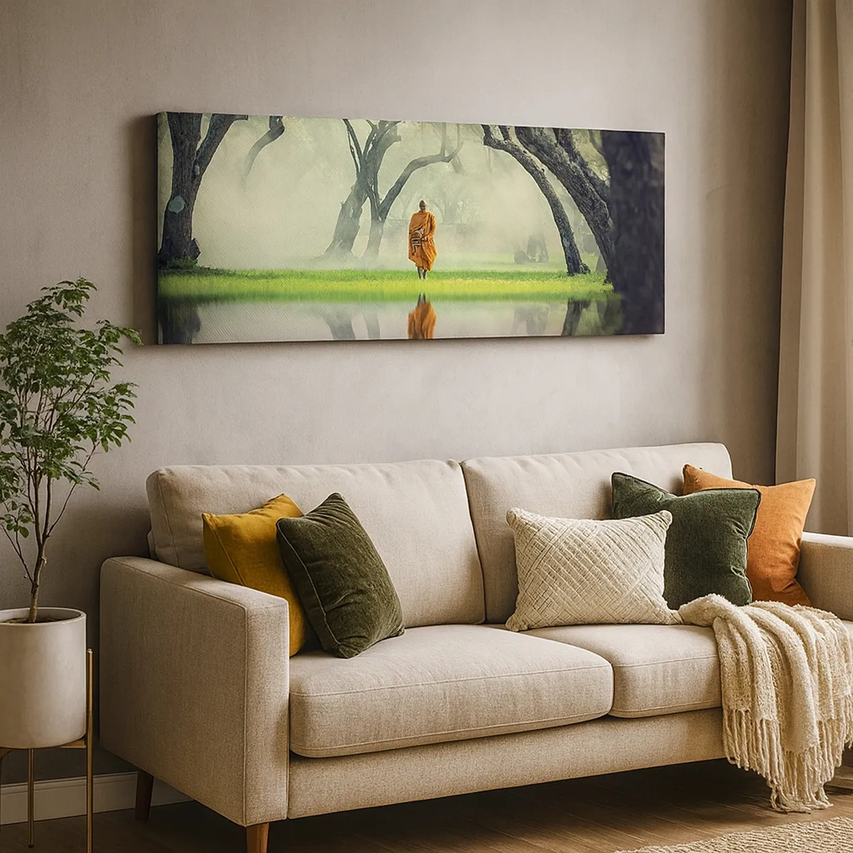 Schilderen op canvas - Op weg naar verlichting - 30x30 cm