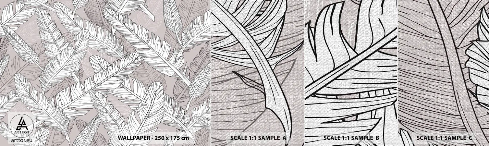 Fotobehang Monster Premium Canvas - Een verenwerveling - Abstractie, Vogelveer, Grafisch - 100x30 cm