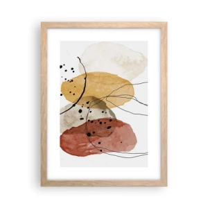 Een poster in een licht eiken lijst - Als lichte, transparante lucht - 30x40 cm