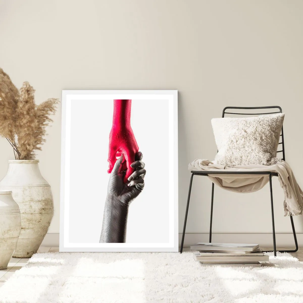 Poster in een witte lijst - Samen, hoewel anders - 70x100 cm
