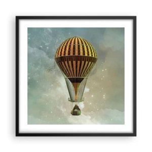 Poster in een zwarte lijst - Baanbrekende vluchten - 50x50 cm