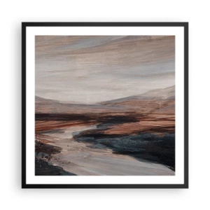 Poster in een zwarte lijst - Een rustige vallei - 60x60 cm