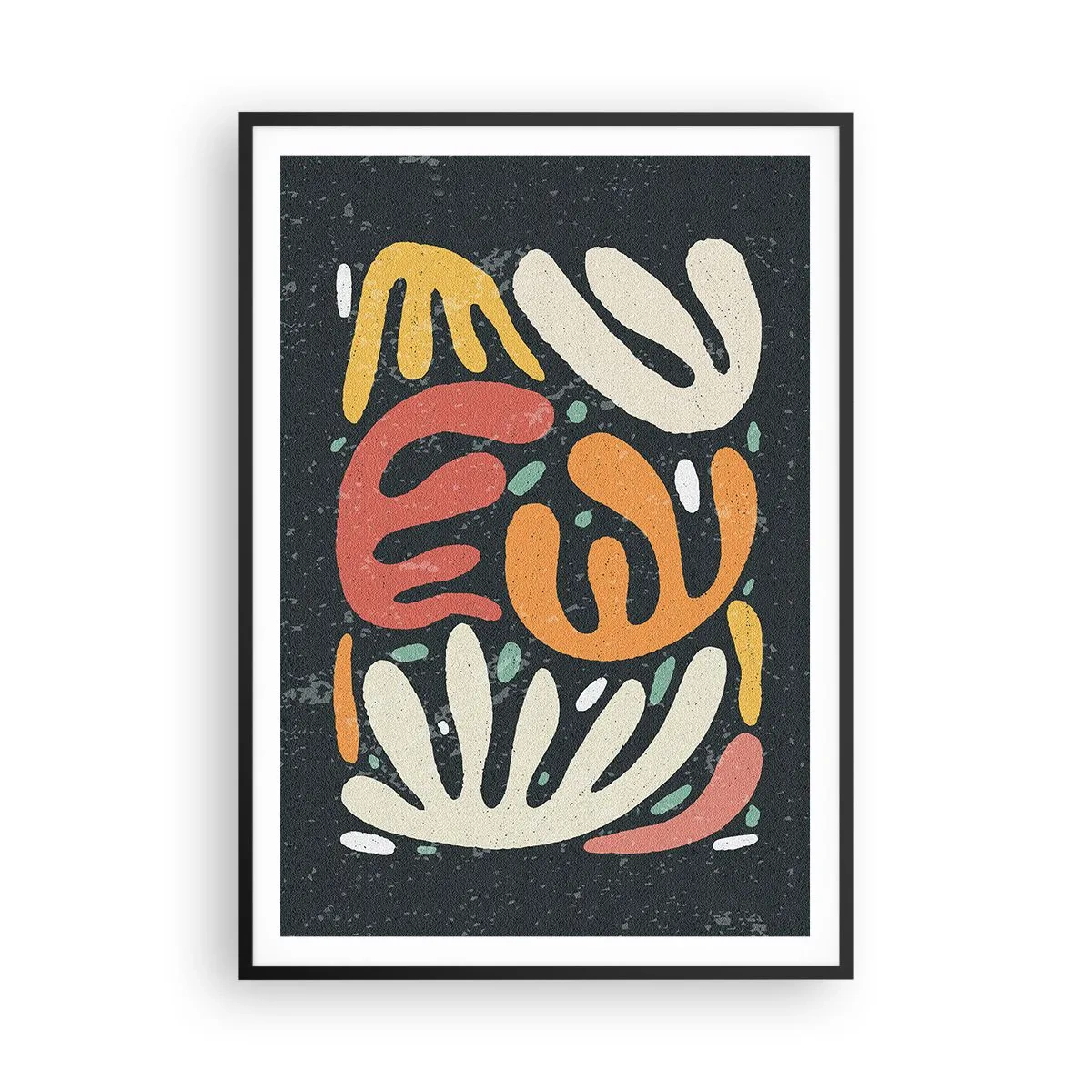 Poster in een zwarte lijst - Compositie – ik sta op het punt je te pakken te krijgen - 70x100 cm