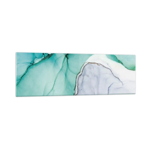 Schilderen op glas - Een studie in turkoois - 160x50 cm