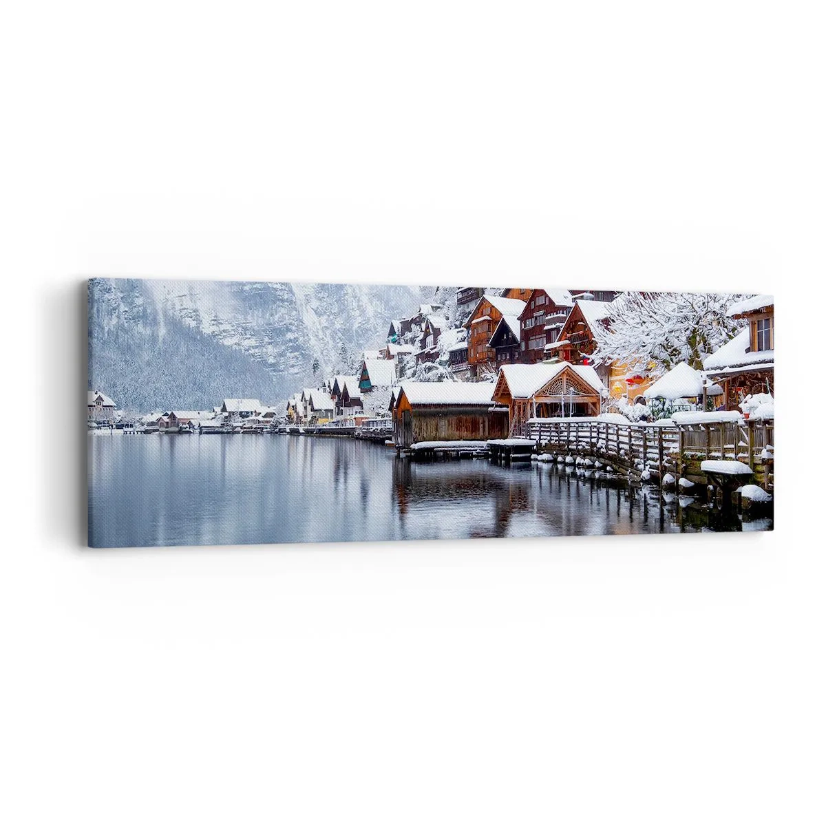 Schilderen op canvas - In winterdecoratie - 90x30 cm