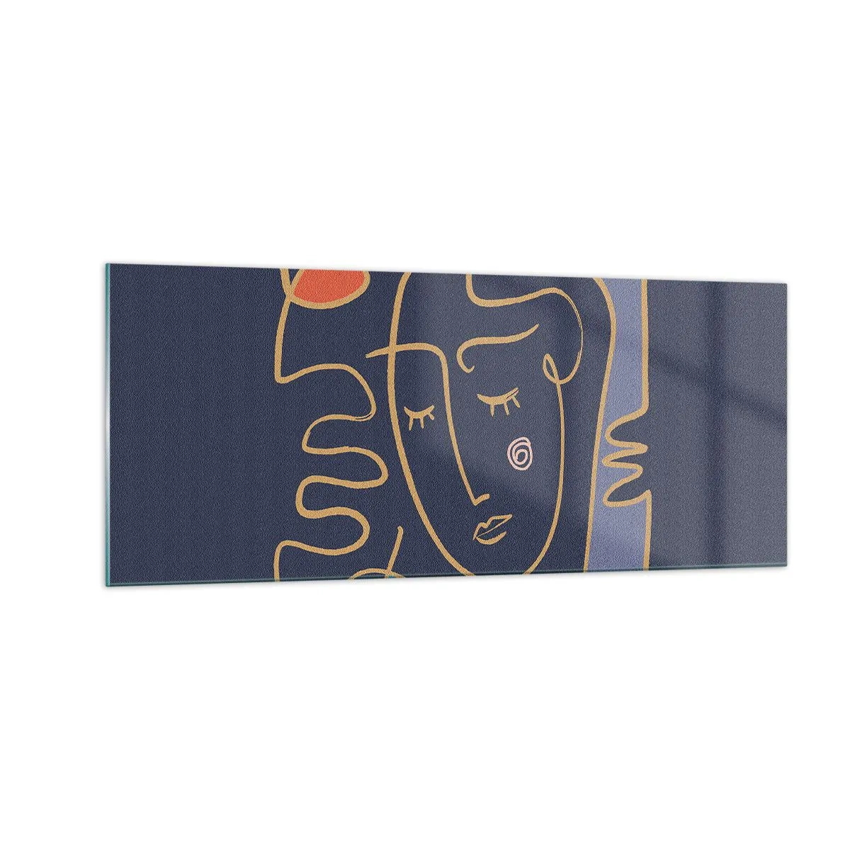 Schilderen op glas - In nadenken - 100x40 cm