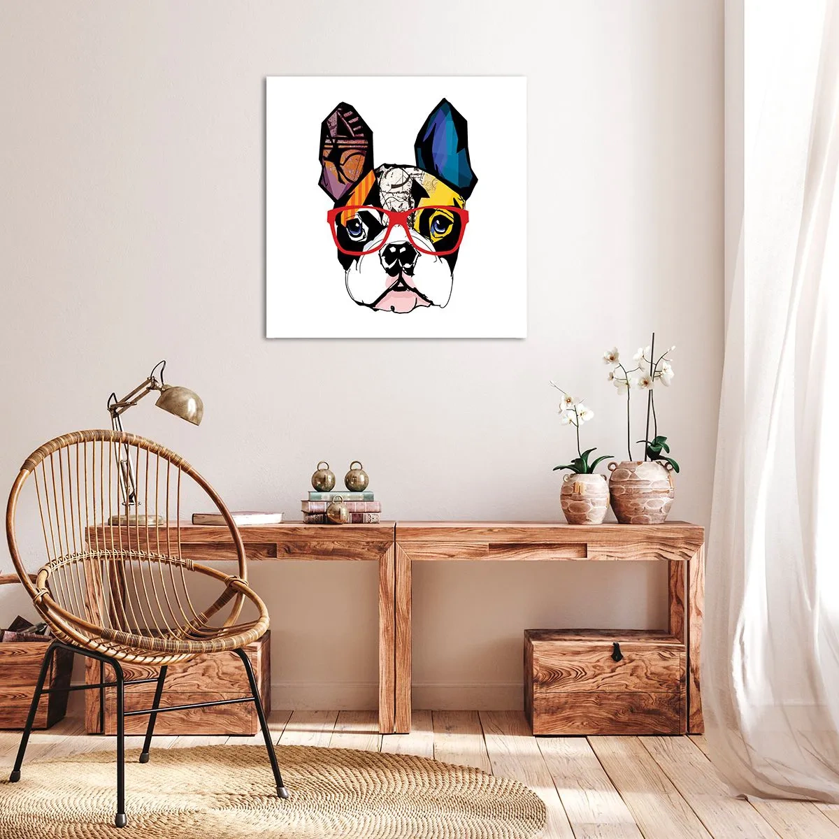 Schilderen op canvas - intellectueel - 30x30 cm