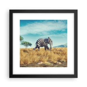 Poster in een zwarte lijst - Grijs is niet meer in de mode - 30x30 cm