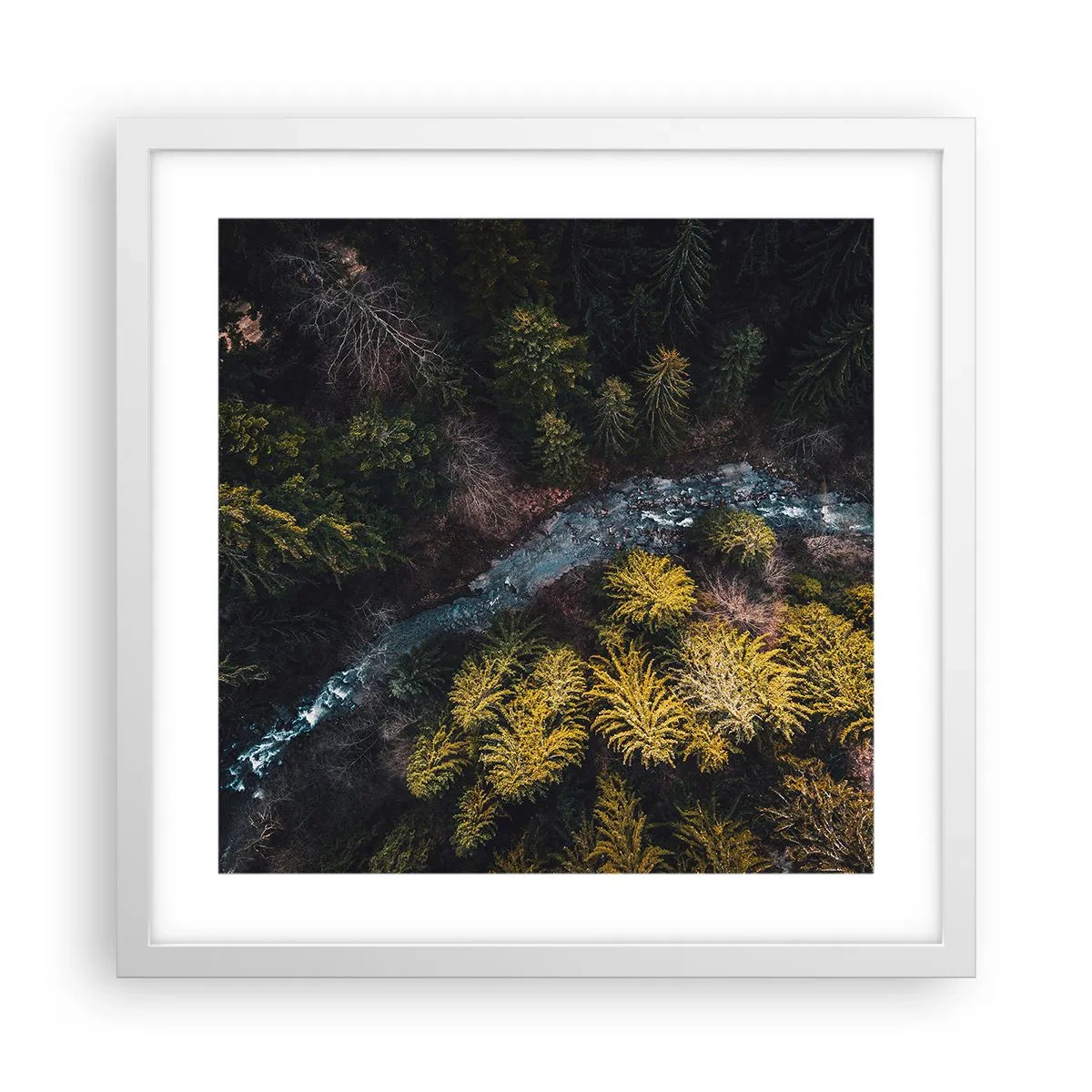 Poster in een witte lijst - Snel, sneller en sneller - 40x40 cm