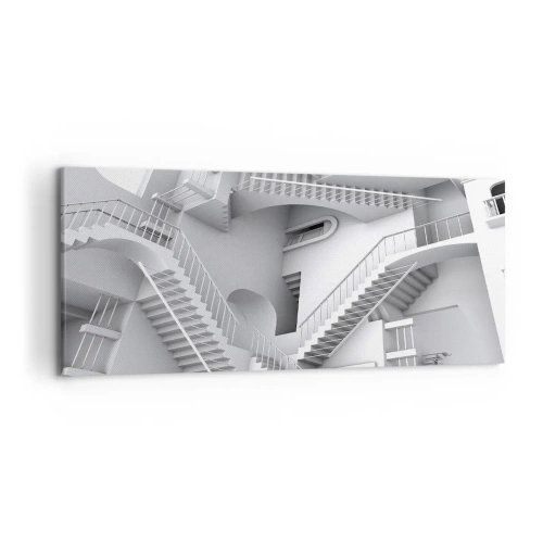 Schilderen op canvas - De paradoxen van de ruimte - 120x50 cm