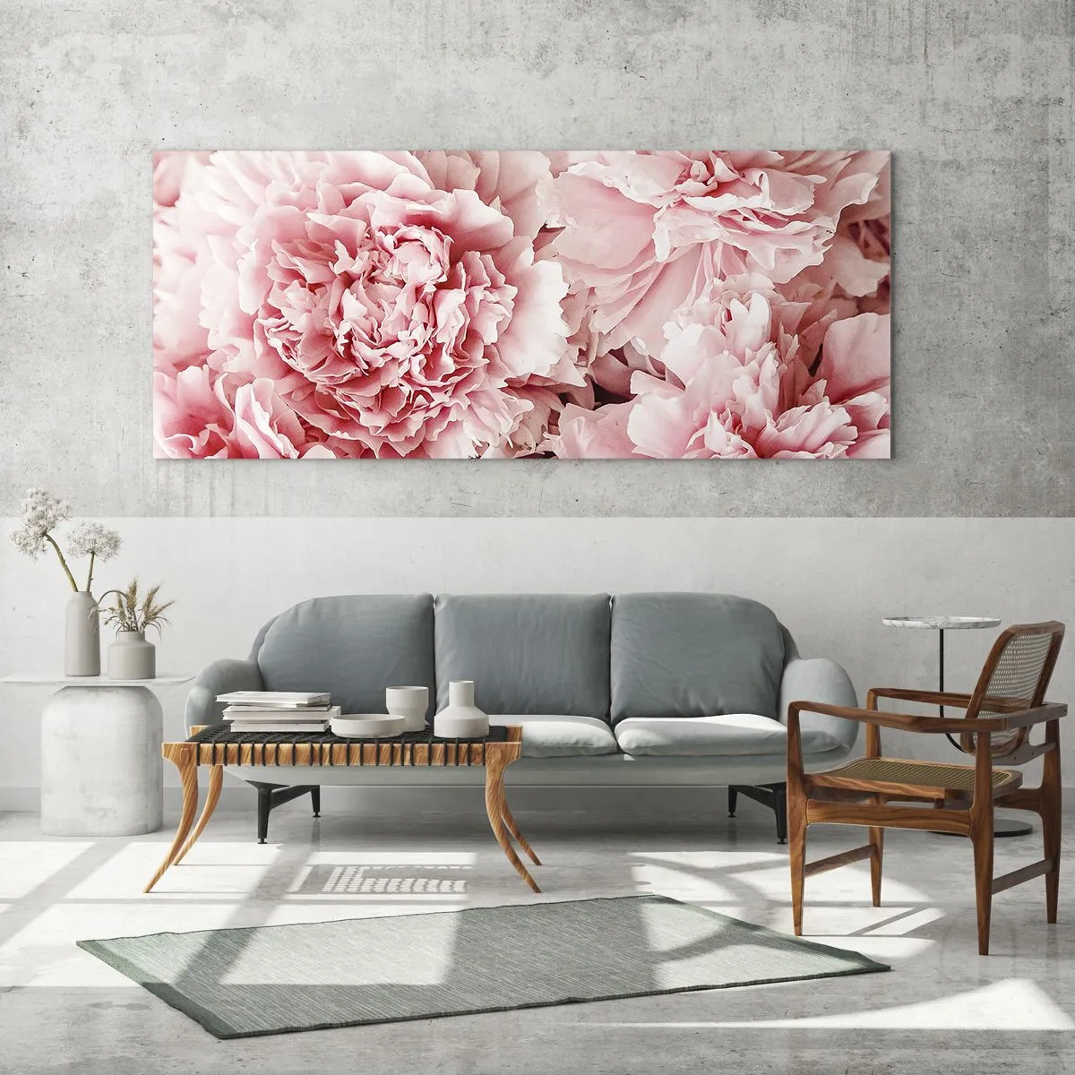 Schilderen op glas - Roze droom - 120x50 cm