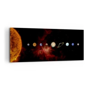 Schilderen op canvas - Onze buurt - 100x40 cm
