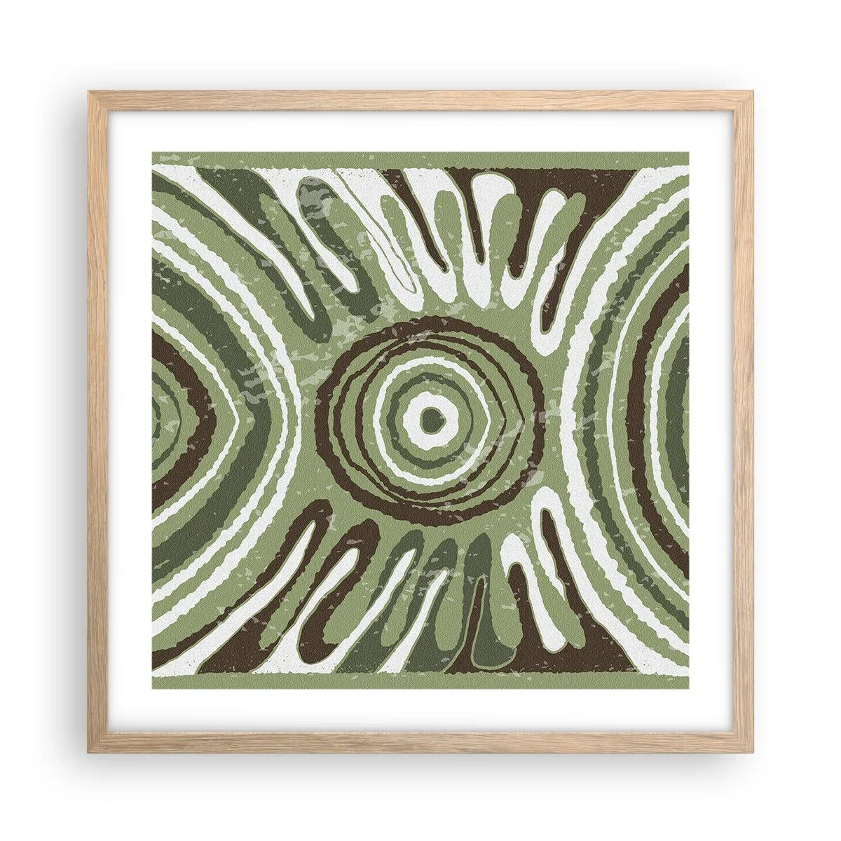 Een poster in een licht eiken lijst - Een explosie van emoties - 50x50 cm