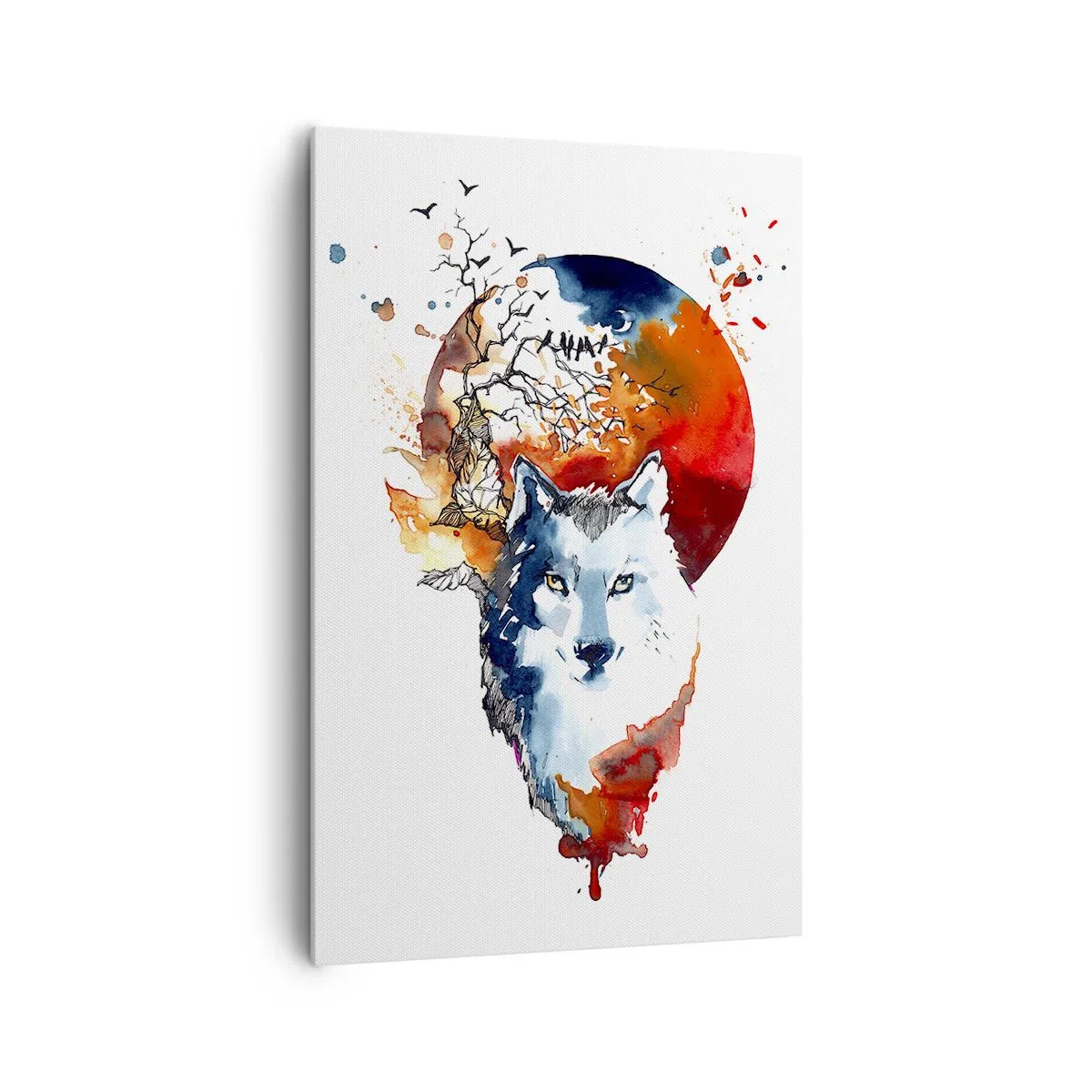 Schilderen op canvas - Neus aan neus met de nacht - 80x120 cm