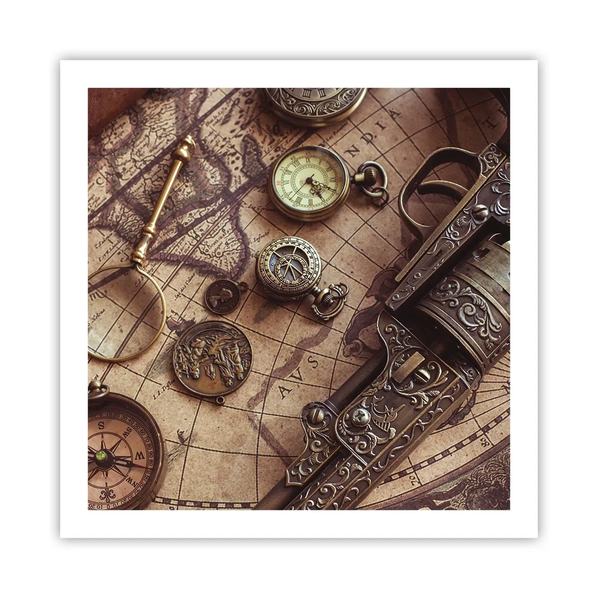 Poster - Avontuur roept - 60x60 cm