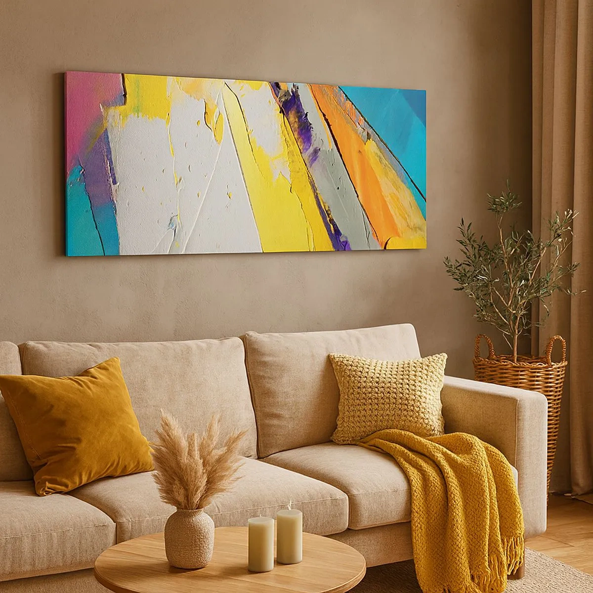 Schilderen op canvas - De anatomie van licht - 100x40 cm