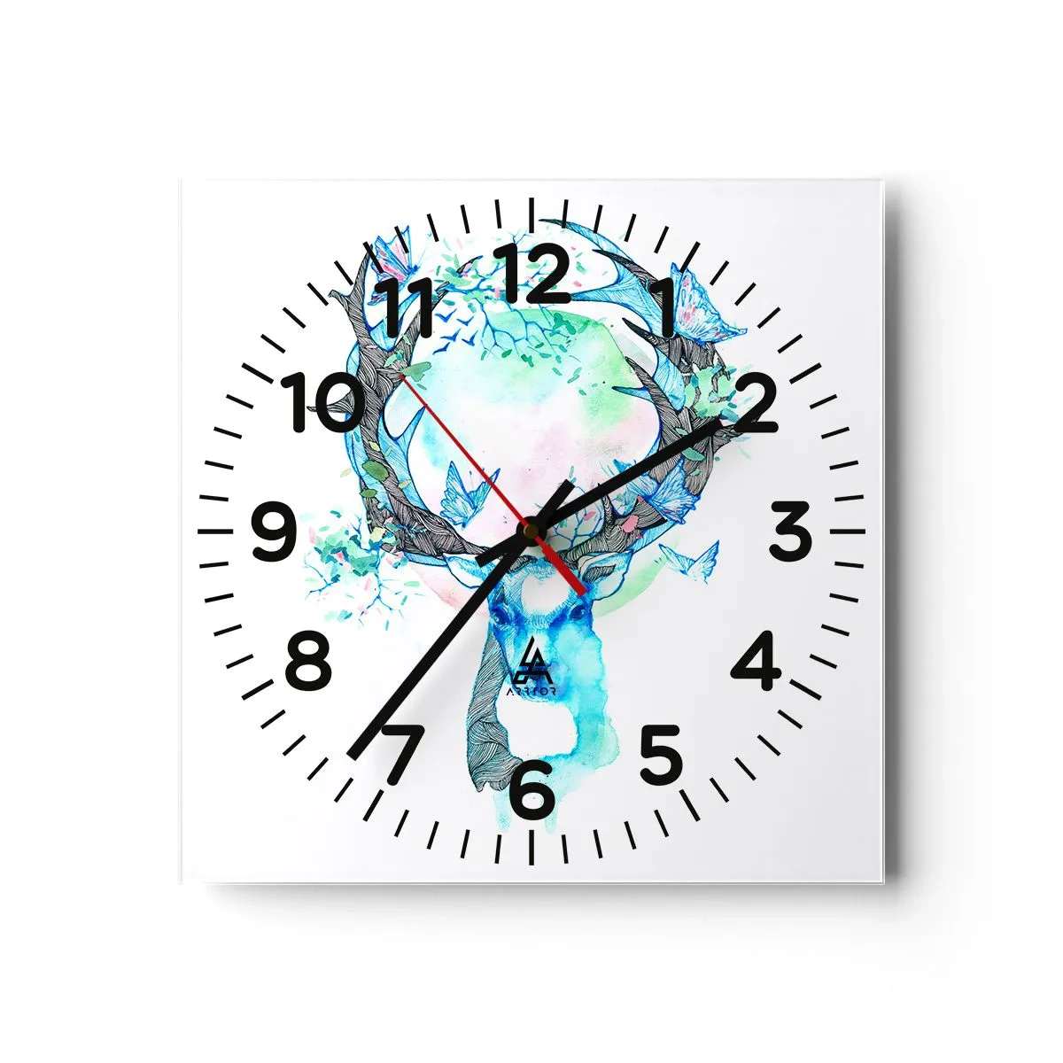 Wandklok - Klok - De kracht en delicatesse van de natuur - 40x40 cm
