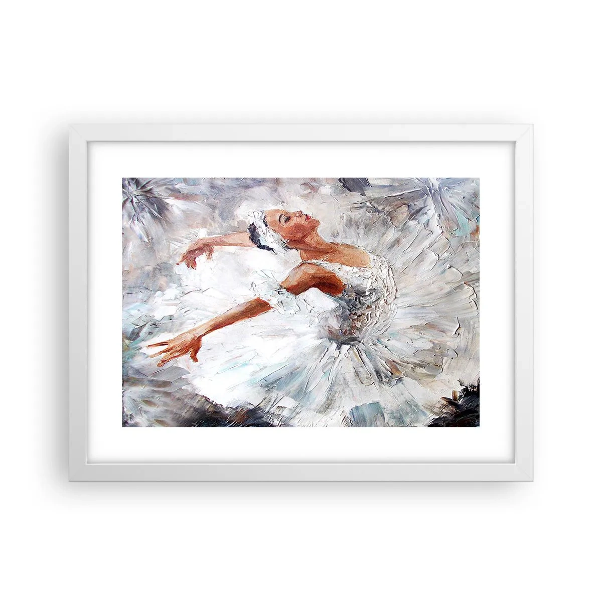 Poster in een witte lijst - Delicaat en licht als tule - 40x30 cm